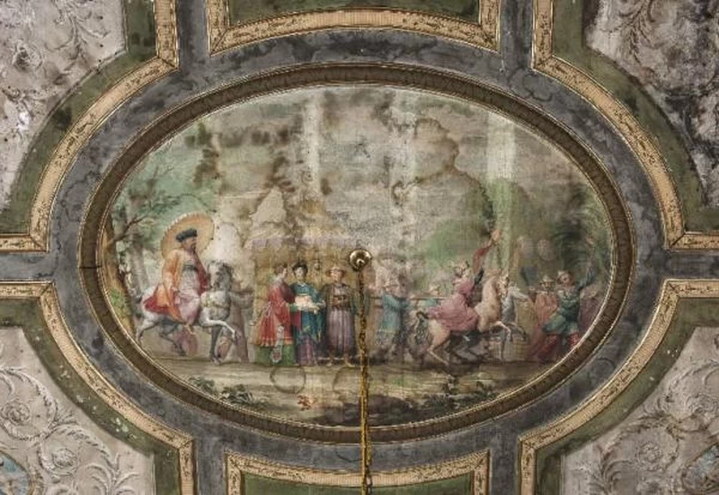 Giuseppe Teosa-19-Corteo nunziale con cavalieri e uomini orientali - Palazzo Averoldi, Brescia